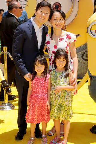 <p>Gregg DeGuire/WireImage</p> Ken Jeong, Tran Jeong, Zooey Jeong and Alexa Jeong arrive at the Los Angeles premiere of "Despicable Me 2" in 2013