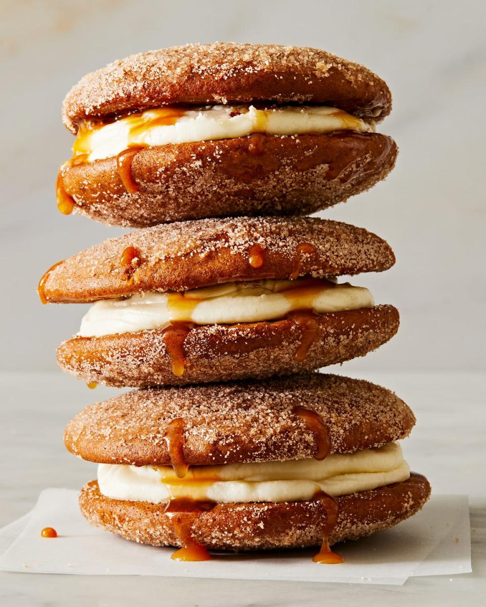 apple cider whoopie pies with salted caramel