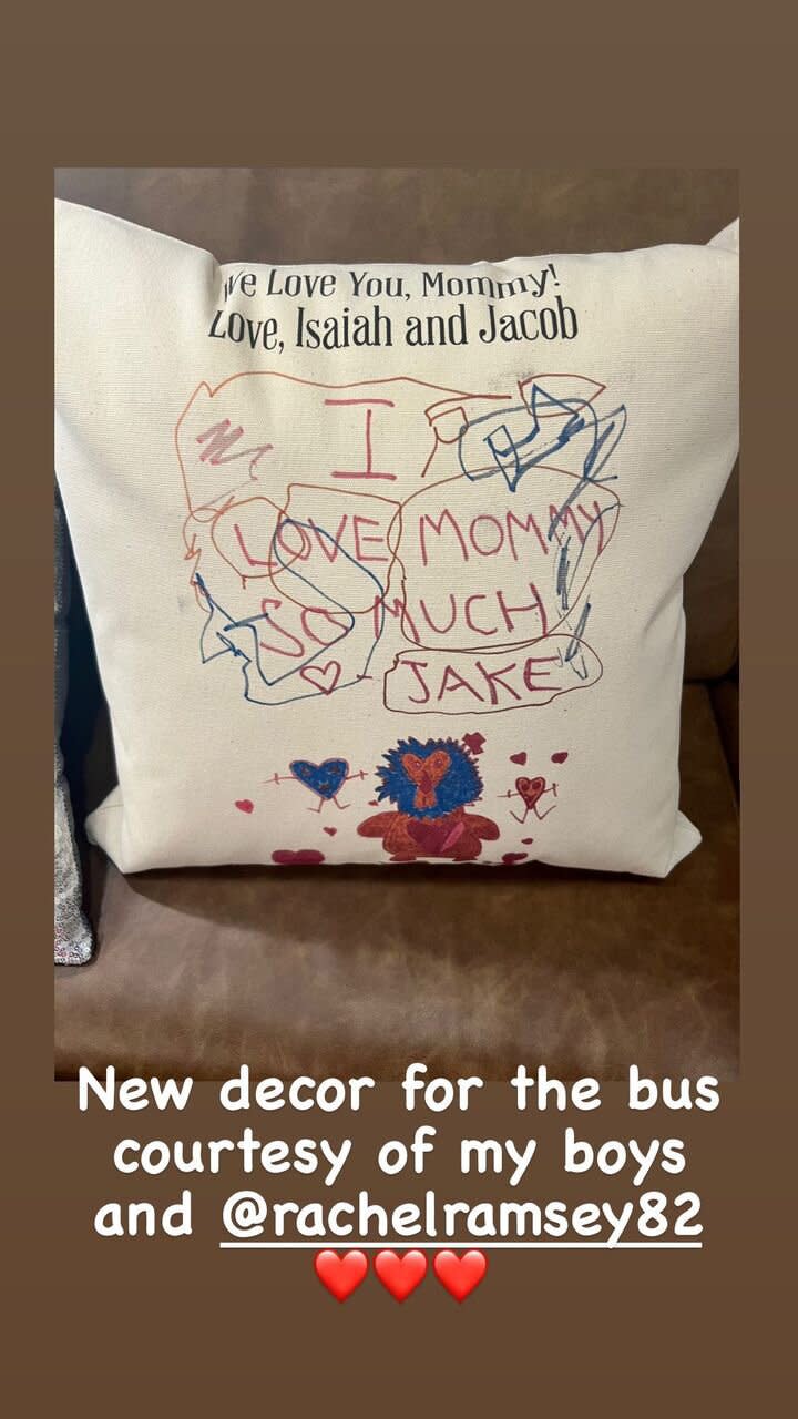 Carrie Underwood Shows Off Custom Pillow From Sons Jacob and Isaiah