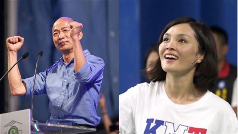 國民黨高雄市長補選候選人李眉蓁宣布敗選，陳其邁勝選，韓國瑜：好好建設高雄吧！。（組合圖／翻攝自臉書）