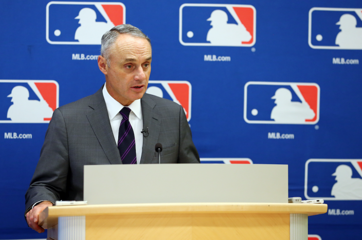 Rob Manfred supports the A's staying in Oakland. (Getty Images/Alex Trautwig)