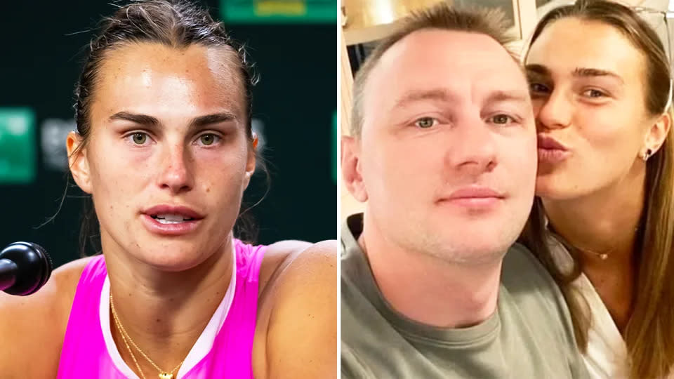 Aryna Sabalenka revealed she and Konstantin Koltsov were no longer in a relationship before he died. Image: Getty/Instagram
