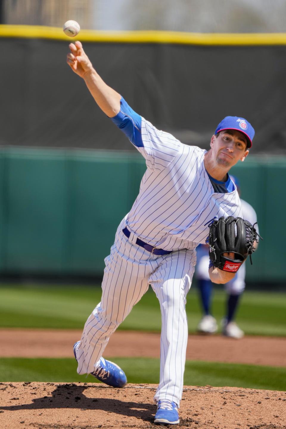 Kyle Hendricks pitches for the Iowa Cubs during a game against Louisville at Principal Park on Thursday.