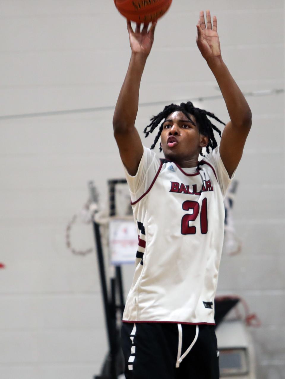Ballard Bruin’s senior guard Gabe Sisk was supposed to be playing  for a top prep school this season but transferred back to Ballard at the start of the season,Dec. 8, 2022