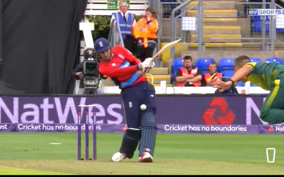 Hales hurts himself - Credit: Sky Sports 2