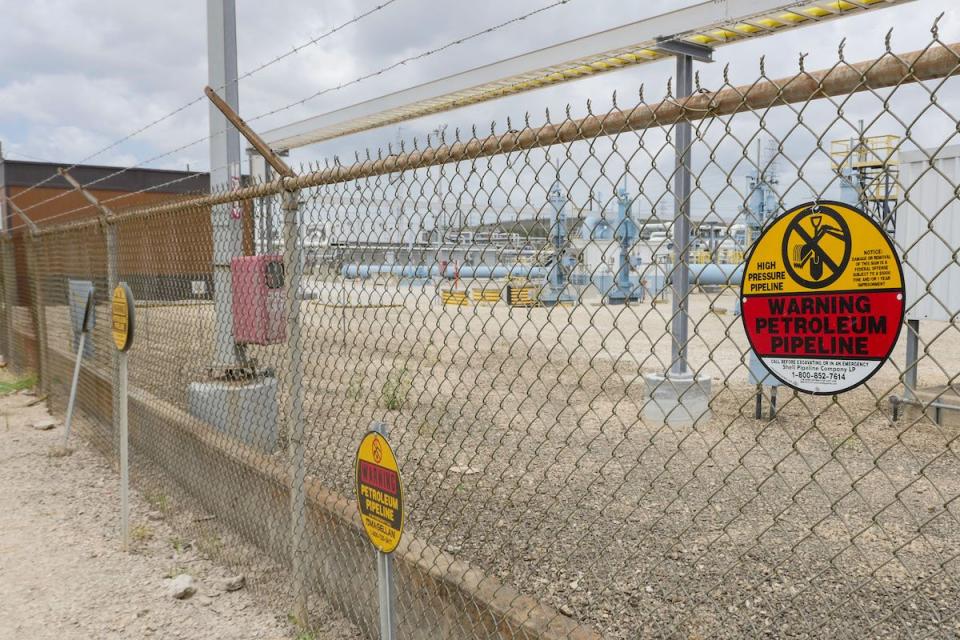 Eine Station der von Hackern angegriffenen Firma Colonial Pipeline nahe Houston, Texas