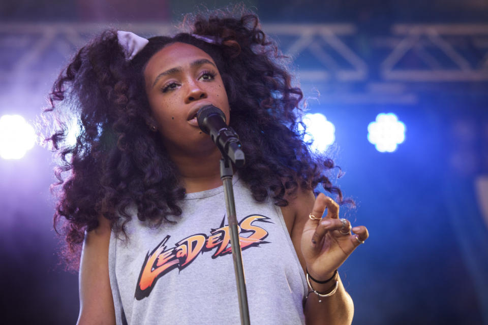 <p>SZA performs during 2014 Pitchfork Music Festival at Union Park on July 18, 2014 in Chicago, Illinois.</p>