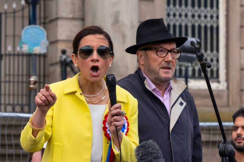 Ashton candidate Aroma Hassan with George Galloway