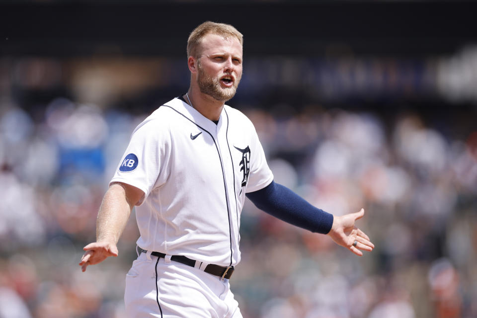 Detroit Tigers right fielder Austin Meadows (17) could turn his fantasy season around