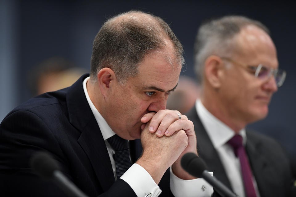 ABC managing director David Anderson (left). (AAP Image/Joel Carrett)