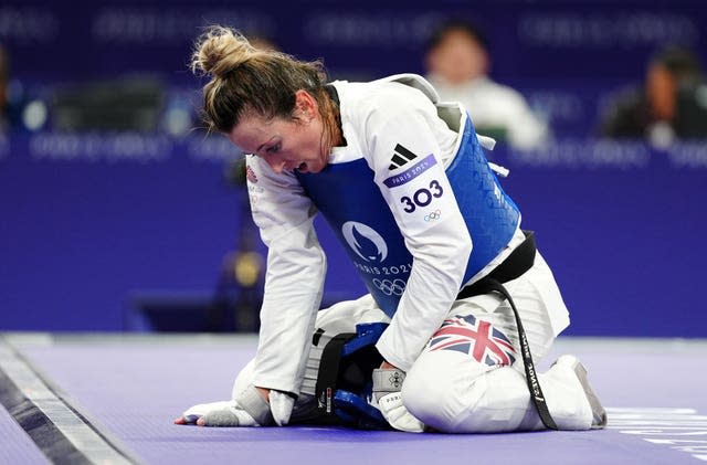 Jade Jones after her first round defeat in Paris