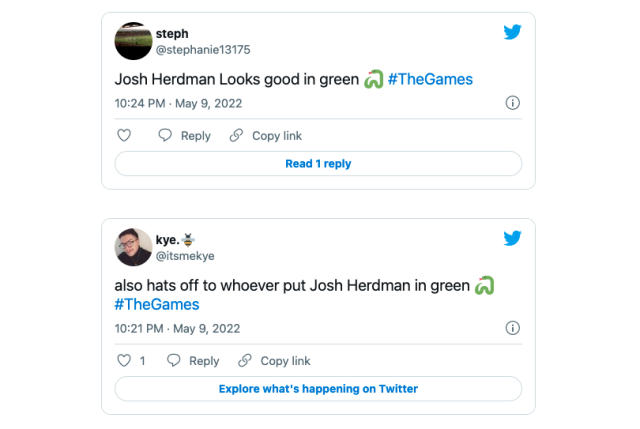 Josh Herdman&#39;s character was in the green-wearing Slytherin house. (Twitter)