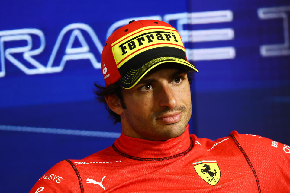 Carlos Sainz of Ferrari during press conference after the Formula 1 Italian Grand Prix at Autodromo Nazionale di Monza in Monza, Italy on September 3, 2023. / Credit: Jakub Porzycki/NurPhoto via Getty Images