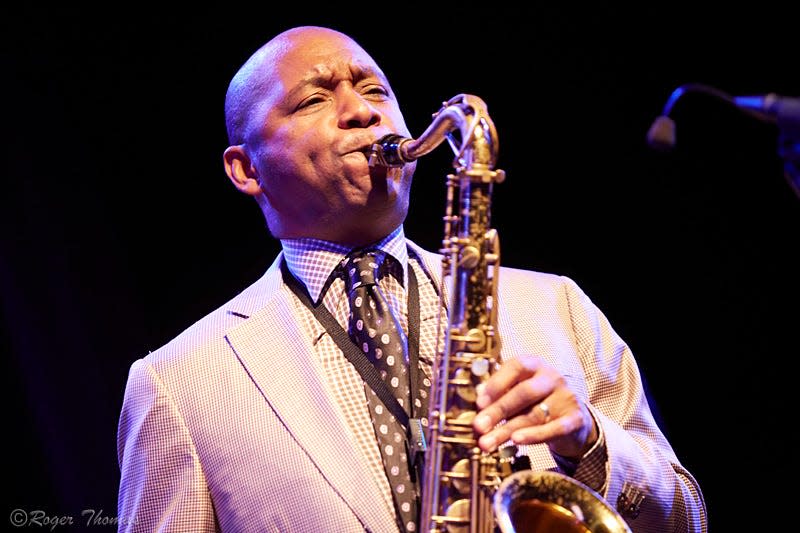 Branford Marsalis Quartet, led by Marsalis on the saxophone, plays at the London Jazz Festival in this 2014 photo taken at Queen Elizabeth Hall in London.