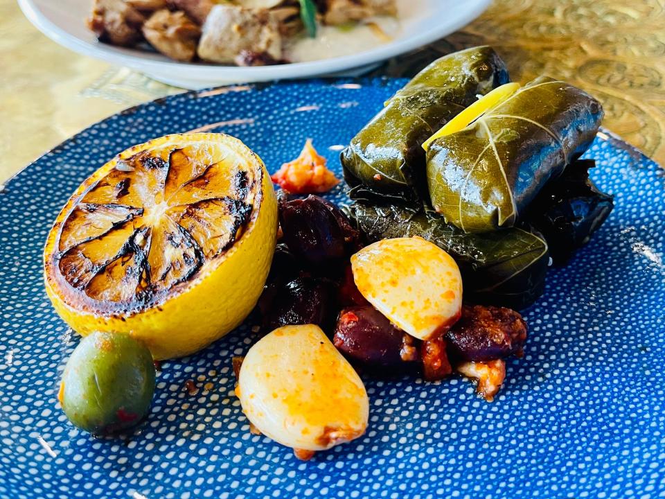 plate of dolmas from morocco pavilion in epcot