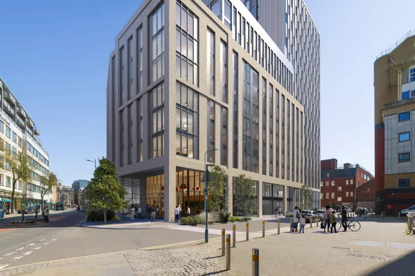 Computer generated images show what the new 28 storey building proposed for Greyfriars Road in Cardiff could look like