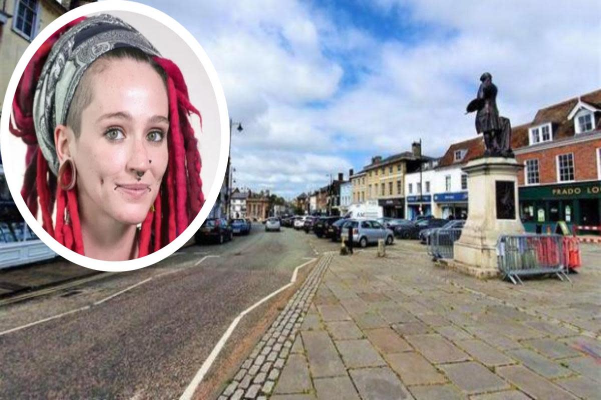 Jessie Carter, Suffolk county councillor for Sudbury, said the withdrawal of plans to close part of Market Hill to drivers this summer has left many "puzzled and disappointed" <i>(Image: Newsquest/SCC)</i>