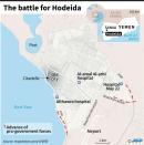 Map locating Hodeida in Yemen, where pro-government forces are attempting to retake the city from the rebels