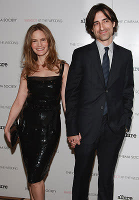 Jennifer Jason Leigh and director Noah Baumbach at a New York City screening of Paramount Vantage's Margot at the Wedding hosted by The Cinema Society and Linda Wells