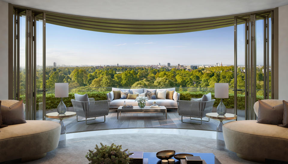 penthouse over looking Hyde Park