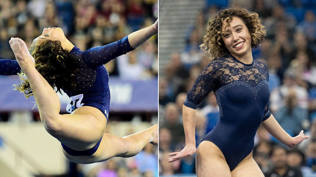 Viral gymnast Katelyn Ohashi performing one last routine