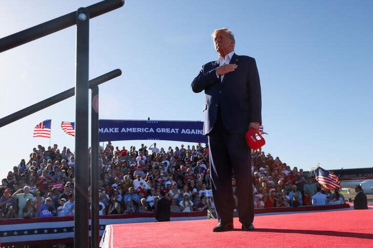 Foto del sábado de un mitin del expresidente de EEUU Donald Trump en Waco, Texas