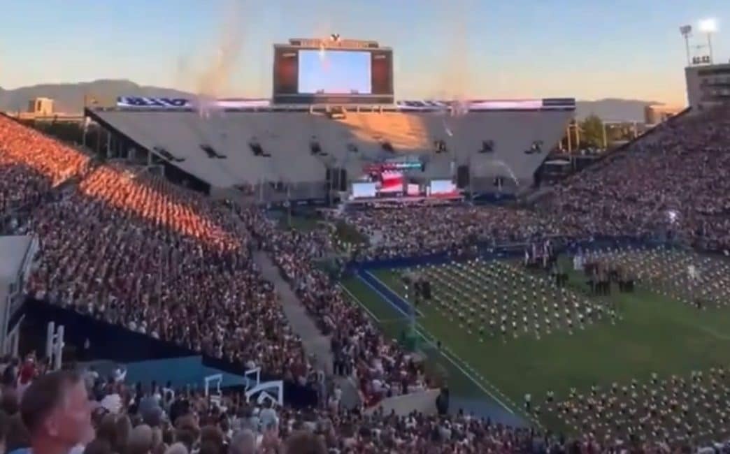 Fireworks misfired and struck members of the audience inside a football stadium during a July 4 celebration