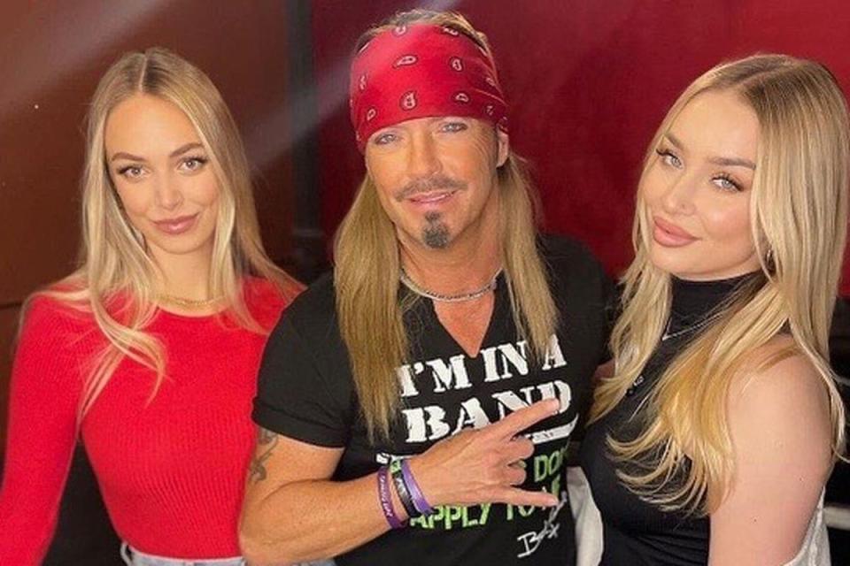 <p>Bret Michaels/Instagram</p> Bret Michaels and his two daughters