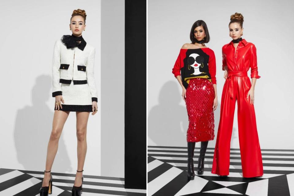 Alice & Olivia’s particular brand of fabulousness derives inspiration from the mod looks of the ’60s and bright pops of color.