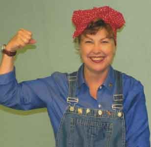 Elizabeth Michaels will play WWII icon Rose the Riveter in a one-woman show at the Hannah Block Historic USO Dec. 12.