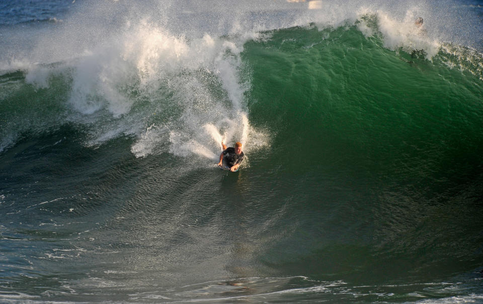 Pacific Storm Brings High Surf To Southern California
