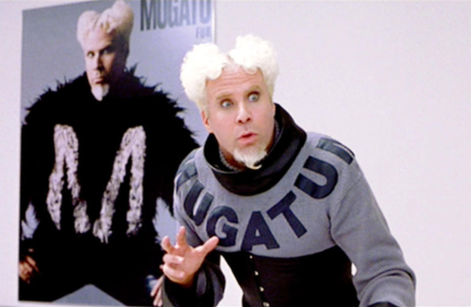 Seen here, Will Ferrell (as fashion designer Jacobim Mugatu) in "Zoolander"