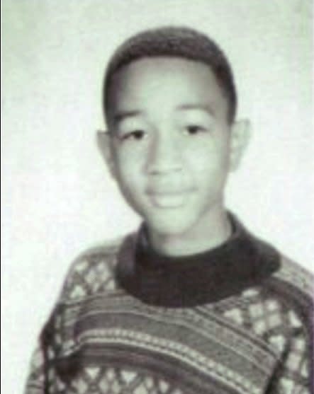 John Legend's festive sweater in this photo could be seen as a precursor to his 2020 nom for best traditional pop vocal album for his holiday collection of songs entitled, <em>A Legendary Christmas.</em>