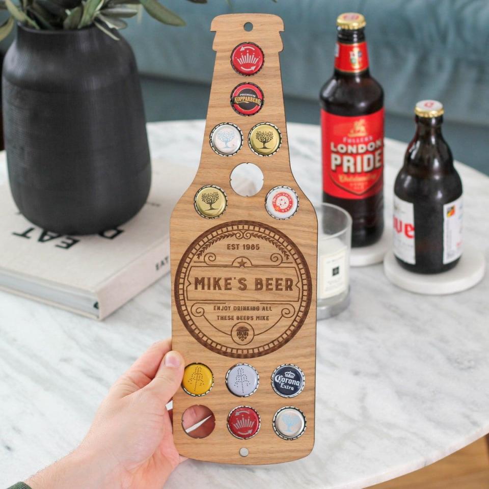 Personalized Beer Bottle Wall Art