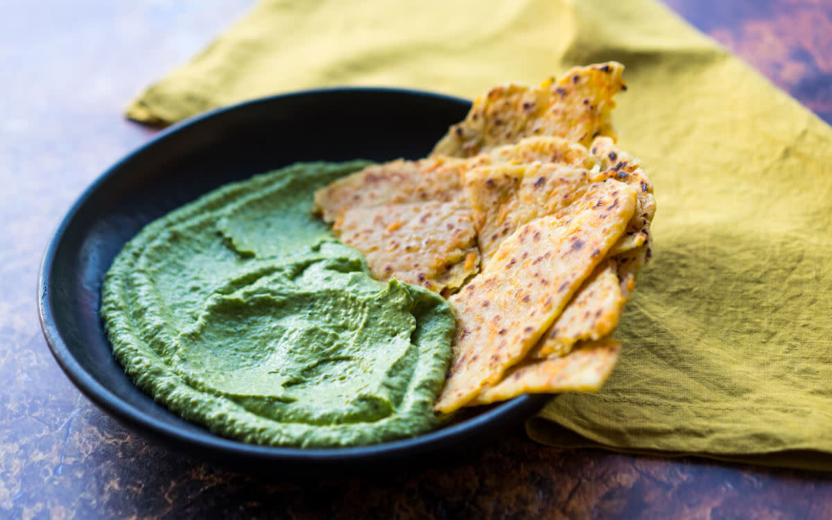 <p>Alison Ashton</p><p>This colorful, spicy, creamy, avocado-based dip is a favorite of Meghan Markle's. It’s delicious with pita or naan bread or tortilla chips.</p><p><strong>Get the recipe: <a href="/703413/alison-ashton/make-meghan-markles-new-favorite-dip/" data-ylk="slk:Green Chile & Avocado Dip;elm:context_link;itc:0;sec:content-canvas" class="link rapid-noclick-resp">Green Chile & Avocado Dip</a></strong></p>
