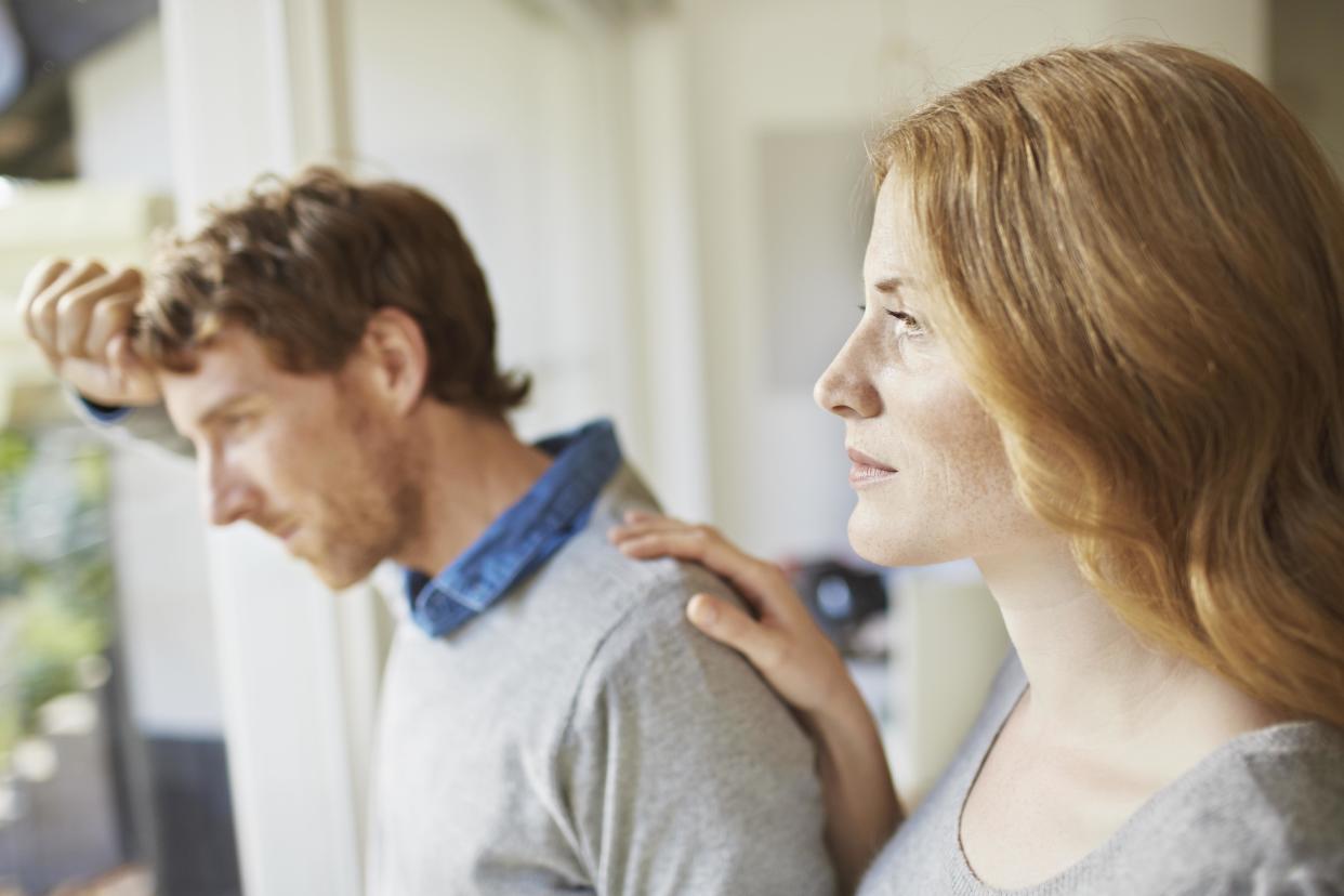 Her husband Ted was devastated when she told him the truth. Posed by models. (Getty Images)