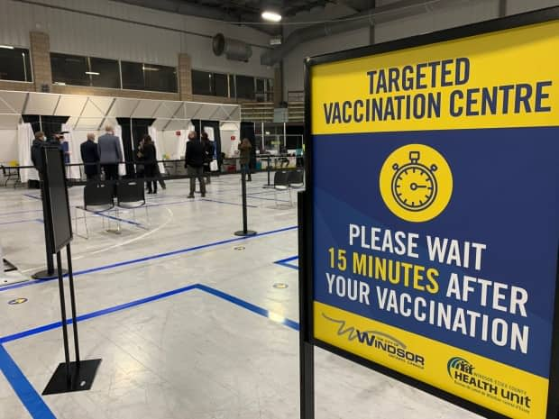 The WFCU Centre is one of six sites where seniors over 80 can get their second COVID-19 vaccine in Windsor-Essex.  (Katerina Georgieva/CBC - image credit)