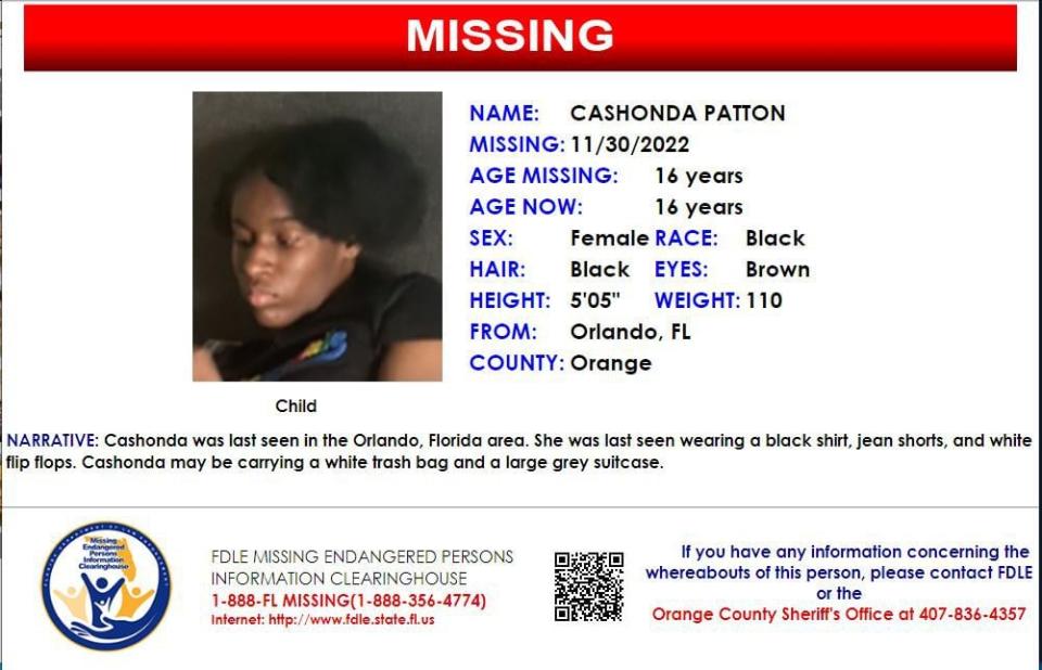 Cashonda Patton was last seen in Orlando on Nov. 30, 2022.