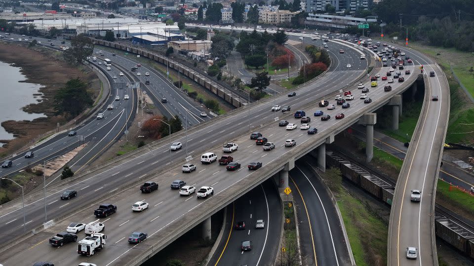 Drivers on Interstate 80 in Berkeley, California. - Justin Sullivan/Getty Images