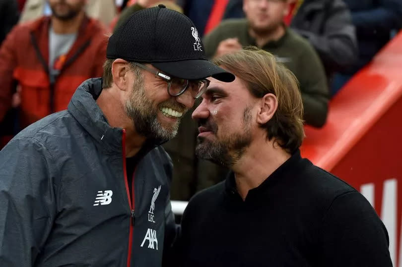 Jurgen Klopp and Daniel Farke crossed swords when the latter was at Norwich City -Credit:John Powell/Liverpool FC via Getty Images