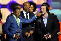 Tommy Davidson, Marlon Wayans, Keenen Ivory Wayans, Kim Wayans, and Jim Carrey of "<a href="http://tv.yahoo.com/in-living-color/show/103" data-ylk="slk:In Living Color;elm:context_link;itc:0;sec:content-canvas" class="link ">In Living Color</a>" at the 10th Annual TV Land Awards at the Lexington Avenue Armory on April 14, 2012 in New York City.