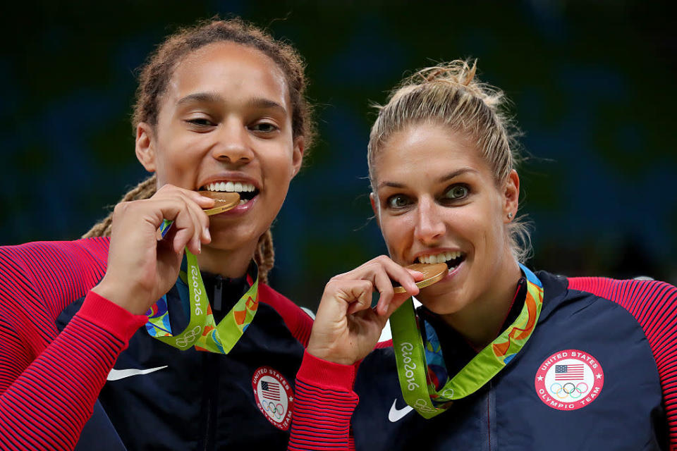 Brittney Griner #15 and Elena Delle Donne