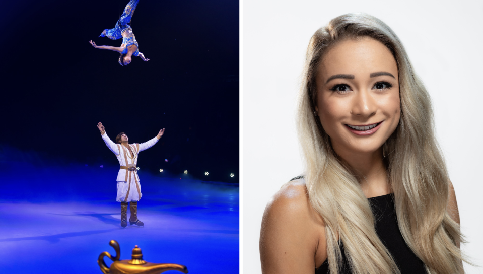 Expect height-defying aerial acts and much much more from Sophia Adams. PHOTO: Disney on Ice