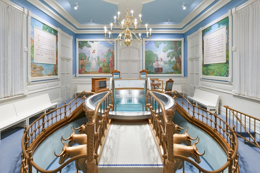 A first look at the Manti temple following renovations. (Courtesy The Church of Jesus Christ of Latter-day Saints)