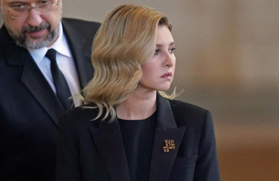 Olena Zelenska was at Queen Elizabeth's funeral credit:Bang Showbiz
