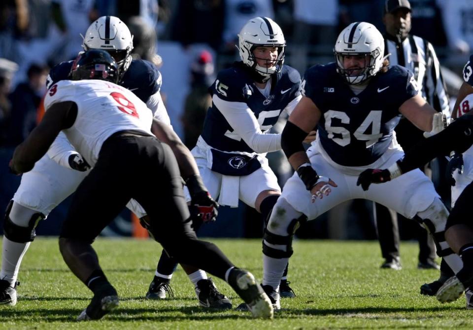 Penn State quarterback Drew Allar runs a play in the third quarter Saturday during the game against Rutgers.  