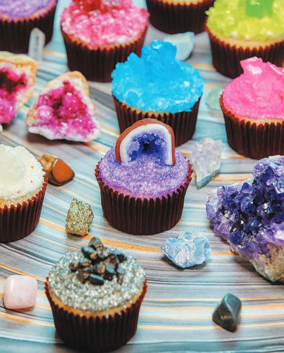 Geode Candy Cupcakes