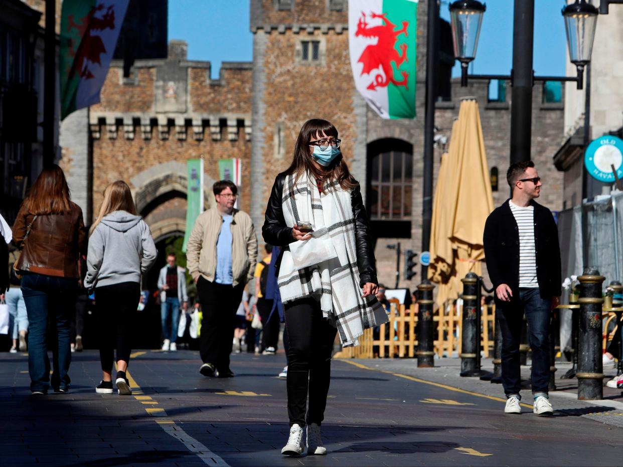 Nearly 60 per cent of Wales is set to be under local lockdown restrictions from Monday (AFP via Getty Images)