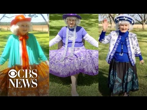 2) 91-Year-Old Does Backyard Fashion Shows During Quarantine