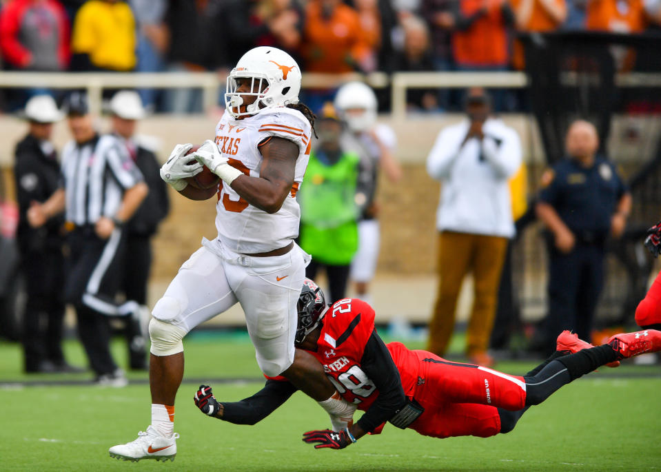 D'Onta Foreman had the most rushing yards of anyone in the regular season. (Getty)